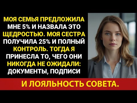 Видео: Родители передали моей сестре компанию, которую я строил 10 лет, поэтому я позволил их юристу...