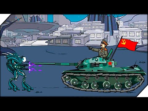 Видео: СТАЛИН НА ТАНКЕ против РОБОТОВ - Игра Age of war 2 Generals прохождение (Stalisov The Supreme)