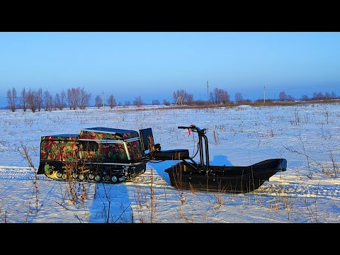 Видео: Ягодная - Колывань / На Самодельном снегоходе / 2 Часть