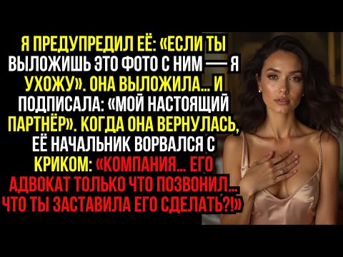 Видео: Я предупредил её: «Если ты выложишь это фото с ним — я ухожу». Она выложила… и подписала...