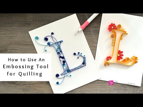 Видео: Как использовать инструмент для тиснения в квиллинге | Бумажные монограммы | Квиллинг для начинающих