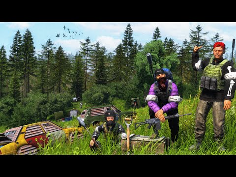 Видео: ЛЕСНЫЕ СТРАННИКИ! Разграбили ОГРОМНЫЙ ЛЕСНОЙ СХРОН с машинами - DayZ