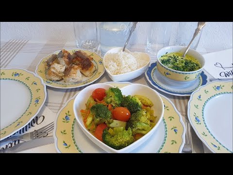 Видео: Быстрый обед!Рис !Рыба Хек!Вкусные овощи!