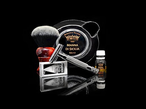 Видео: RazoRock German 37 Slant, YAQI, Varesino Manna Di Sicilia, Feather, Бритьё