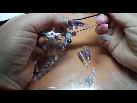 Видео: готовлю гелевые типсы для наращивания. слайдеры из фольги