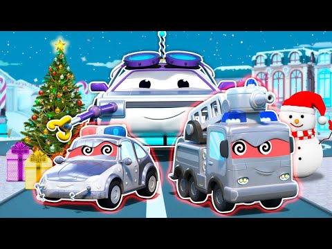 Видео: ЗЛИТЕ РОБОТИ Откраднаха Коледа! СУПЕР СПАСИТЕЛЕН ЕКИП, спри ги! - Супер Трък се Трансформира!