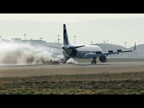 Видео: Посадка A321 пошла не так