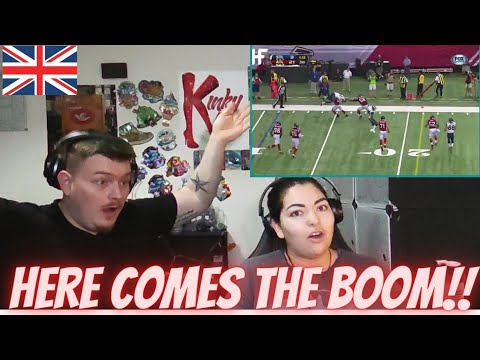 Видео: Британская пара РЕАКЦИЯ на НФЛ ВОТ И БУМ!!