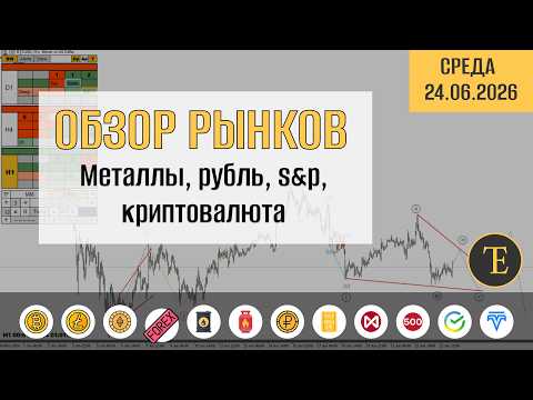 Видео: Обзор рынков по волнам Эллиотта. Металлы, рубль, s&p, криптовалюта