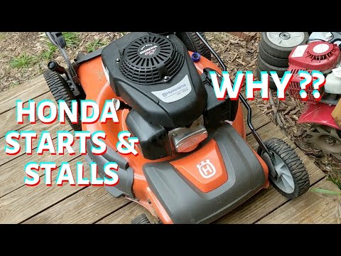 Видео: Honda GCV160 заводится и глохнет: настройка газонокосилки Husqvarna HU700H