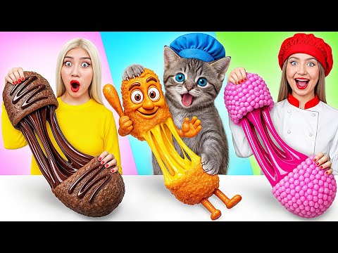 Видео: Кулинарный Челлендж: Я против Бабушки с Котиком | Битвы с Едой от Super Hyper DO