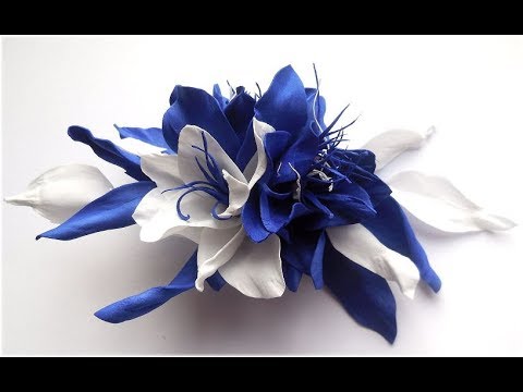 Видео: МК Брошь заколка фантазия из фоамирана для начинающих