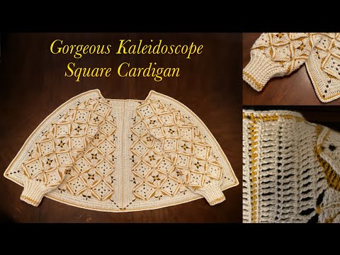 Видео: Вязаный крючком КАРДИГАН 💎💎💎💎 Серия Great Kaleidoscope E4