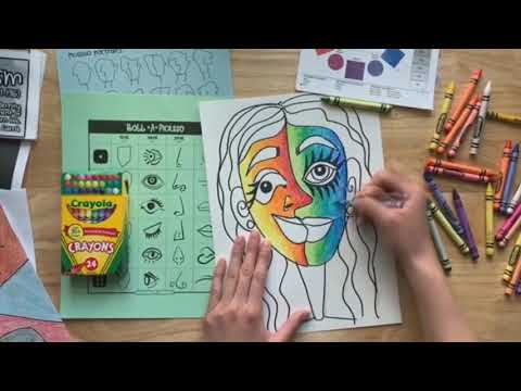 Видео: Мастер-класс "Рисуем как Пабло Пикассо". Изостудия "Семицветик".