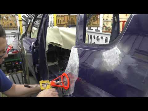 Видео: Рено Сценик, споттерим по кругу. Вody repair after an accident.