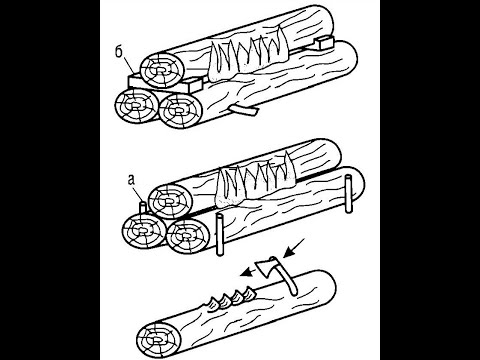 Видео: Костер Нодья из трех бревен