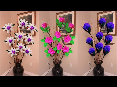 Видео: Как сделать комнатный угловой цветок из полиэтиленового пакета