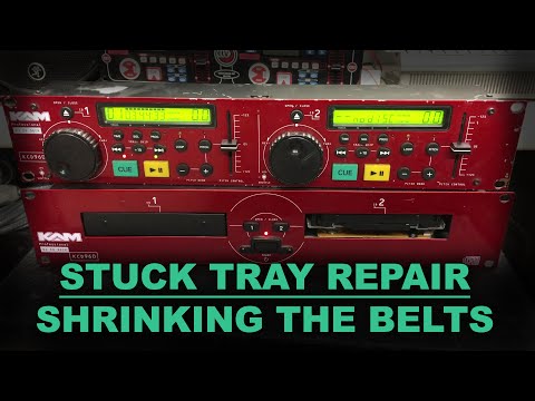 Видео: Ремонт CD-плеера с залипшими лотками — Усадка приводных ремней лотка для дисков горячей водой — Р...