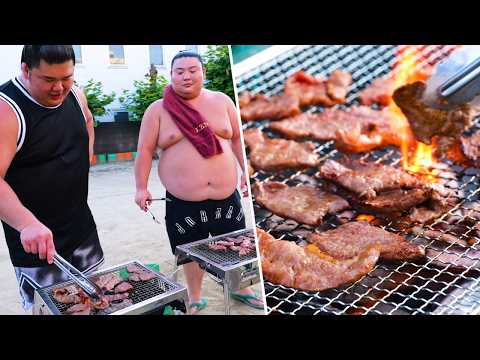 Видео: Летнее BBQ 🍖🔥 Rikishi Гриль Мясо на 100 Человек🥩