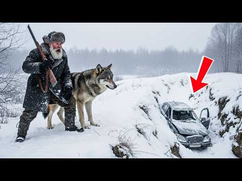 Видео: Ветеран и его волк нашли машину в лесу — дальше произошло невозможное