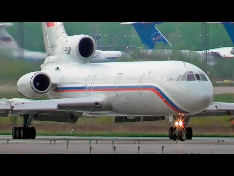 Видео: ✈Ту-154Б-2 - Железный звук БЭшки  / Аэродром Чкаловский 2020