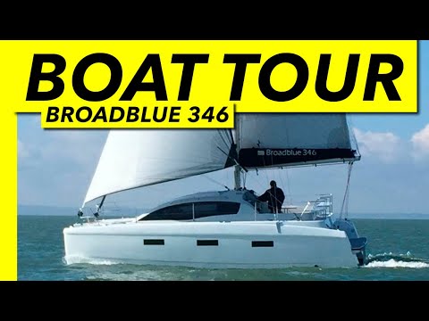 Видео: Очень редкий небольшой круизный катамаран | Тур Broadblue 346 | Yachting Monthly
