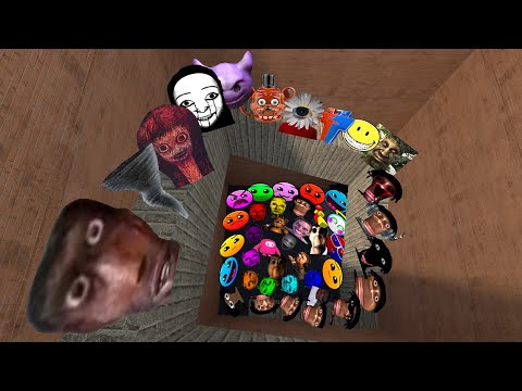 Видео: Семья Нико Некстботс, Джундейл Прингл, Геометрия Дэш и Лоботомия Дэш, Семья Селен в Maze Gmod