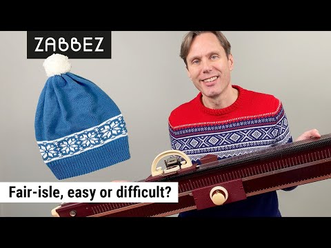Видео: Можно ли связать шапку в стиле фэр-айл на моей простой вязальной машине? / Knittax