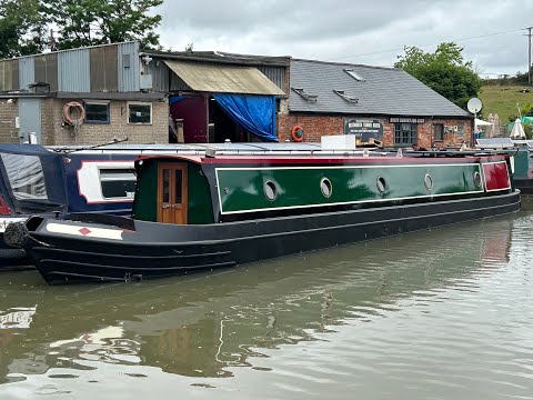 Видео: Продается очень хорошая 55-футовая узкая лодка за 52 950 фунтов стерлингов.