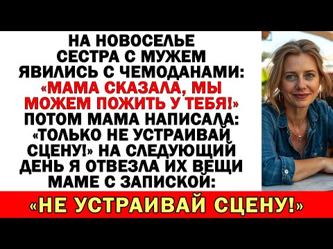 Видео: На новоселье сестра с мужем пришли с чемоданами: «Мама сказала, можно жить!»