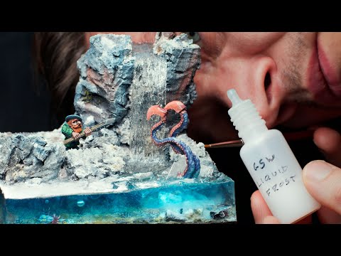 Видео: Сборка диорамы Liquid Frost & Winter — с участием самой милой миниатюры-гнома на свете