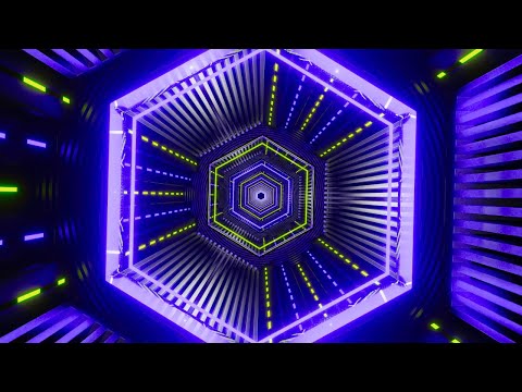 Видео: 🔷 Заставка 4K – Футуристический Тоннель с Фиолетовыми и Зелёными Неоновыми Огнями (Без Звука)