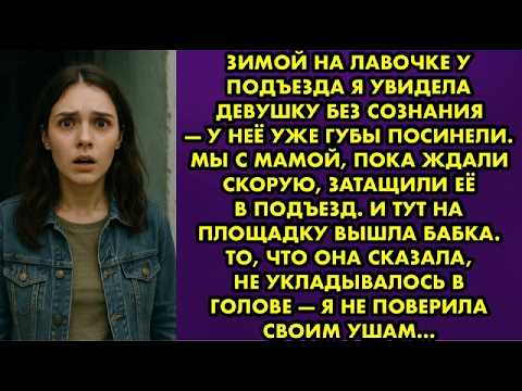 Видео: Зимой на лавочке у подъезда я увидела девушку без сознания — у неё уже губы посинели. Мы с мамой…