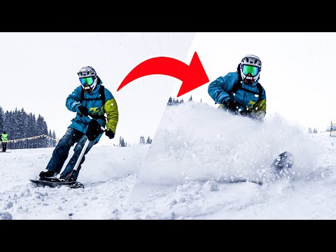 Видео: КАК КАТАТЬСЯ на САМОКАТЕ для СНЕГА | ОБУЧЕНИЕ Eretic