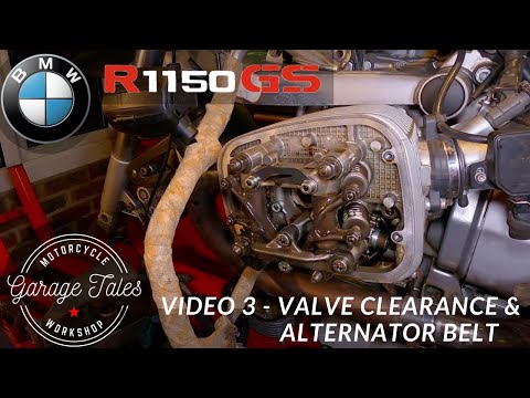 Видео: Видео полного обслуживания BMW R1150GS3 — зазор клапанов и ремень генератора