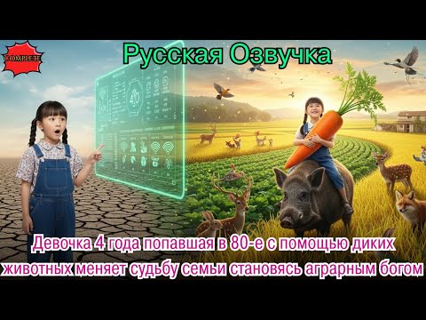 Видео: Девочка 4 года попавшая в 80-е с помощью диких животных меняет судьбу семьи становясь аграрным богом