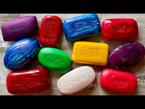 Видео: ASMR SOAP| Cutting colored soaр | Soap Carving| Резка крашенного мыла