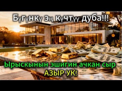 Видео: Бул аятты 11 мүнөт ук — тилегиңдеги ырыскынын сыры ачылат! #дуба