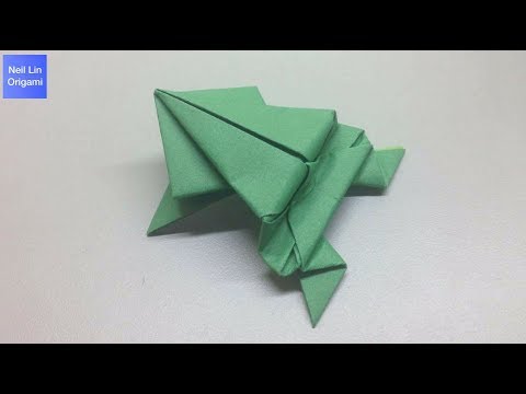 Видео: Оригами из бумаги / Прыгающая лягушка из бумаги