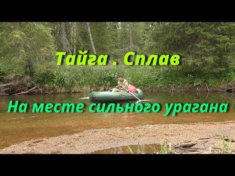 Видео: Сплав по таежной речке. На месте урагана .Один в тайге.Часть2.