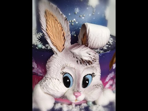 Видео: #Как сделать зайца на новогодний торт #символ года Заяц-new year's cake