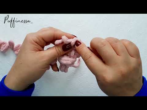 Видео: Цветок из Alize Puffy Fine