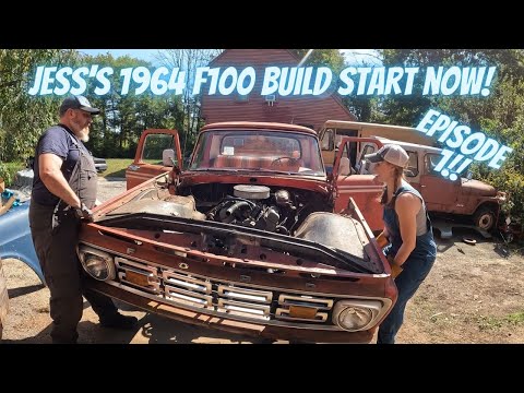 Видео: F100 Джесс 1964 года наконец-то собран! Передняя часть и двигатель от Crown Vic заменены!!!