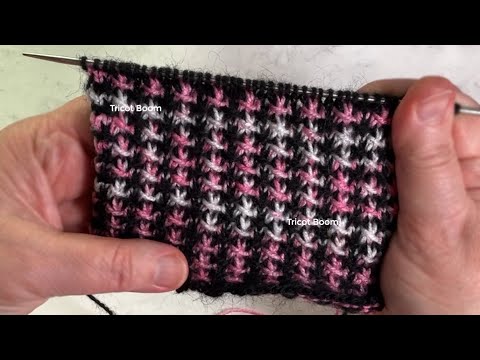 Видео: Твид "Звездочки". Вязание спицами.