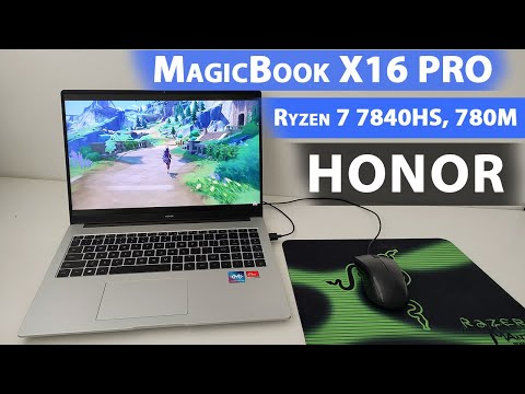 Видео: Honor MagicBook X16 Pro - ИГРОВОЙ НОУТБУК за 48К 🔥 НА РАСПРОДАЖЕ ⚙️Ryzen 7 7840HS, 780M