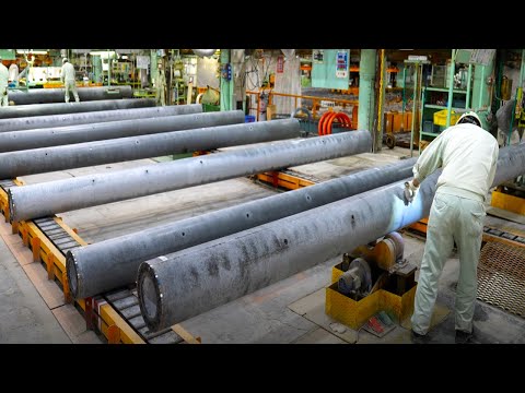 Видео: Процесс изготовления телефонных столбов. Японский завод, поддерживающий социальную инфраструктуру.
