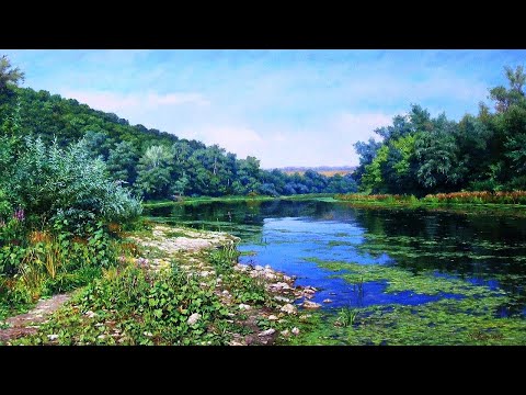 Видео: Красивые летние пейзажи художника Геннадия Кириченко