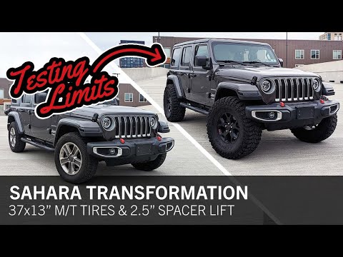 Видео: Можно ли установить 37-дюймовые шины на Sahara с проставкой 2,5 дюйма? Испытание пределов!