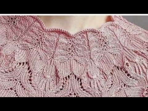 Видео: Узор спицами для кокетки.