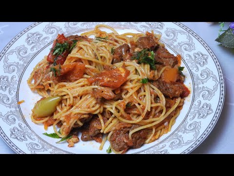 Видео: Дәмі ерекше ,оңай ,тез дайындалатын спагетти макаронынан кешкі ас